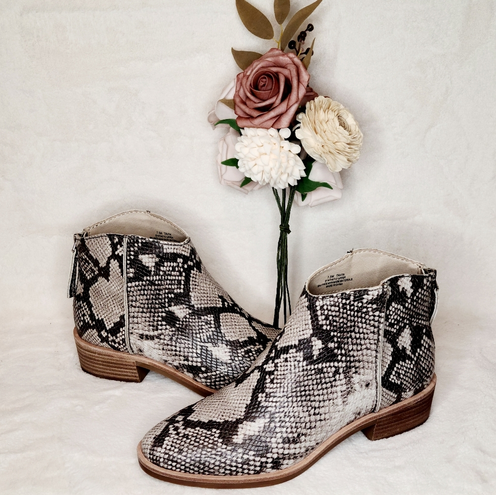 Snake Print Booties - Picture 3 of 9